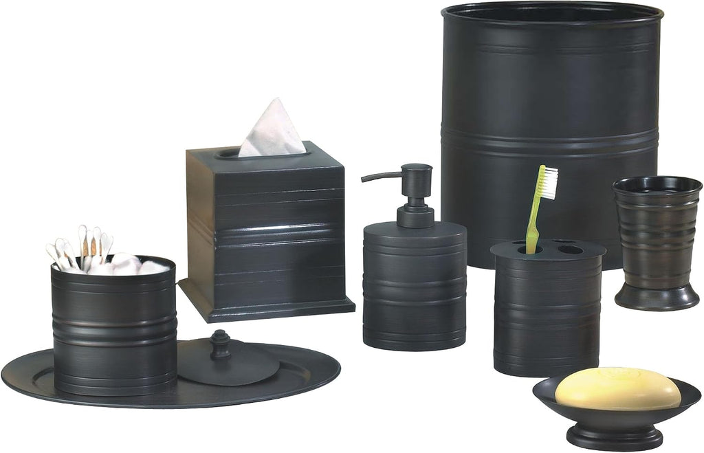 nu steel Bogart metal Bath Accessory Set for Vanity Countertop,8 piece Luxury ensemble