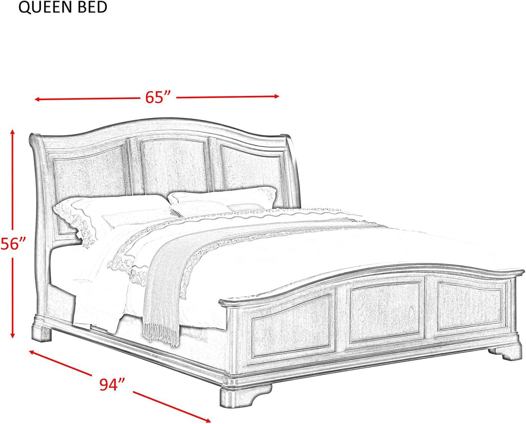 Picket House Furnishings Conley 4 Piece Queen Bedroom Set in Cherry