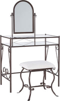 Linon Clarisse Metal Vanity Set (58950MTL-01-KD-U)