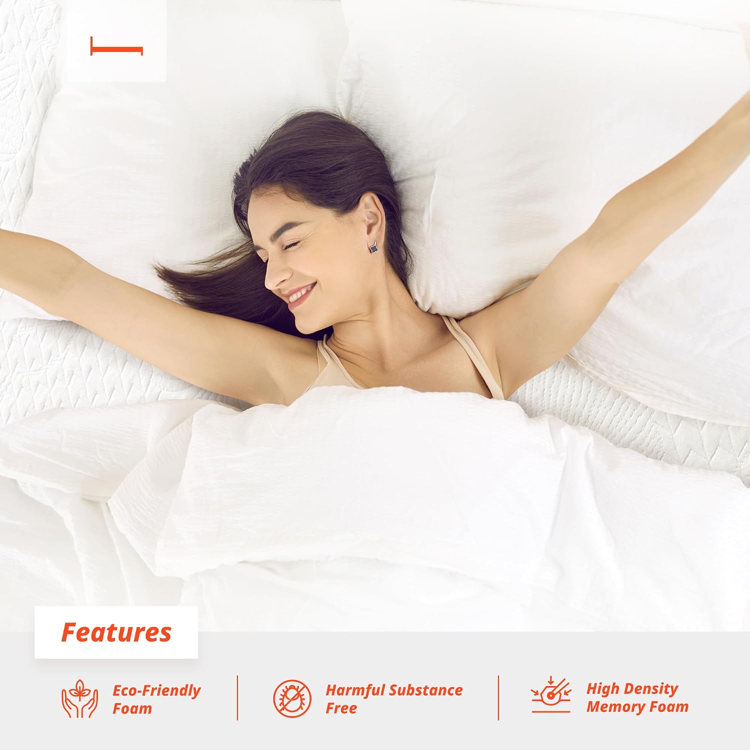 PrimaSleep Queen Mattress, 6 Inch Gel Memory Foam Mattress, Gel Infused for Comfort and Pressure Relief, CertiPUR-US Certified, Bed-in-a-Box, Medium Firm, Queen Size