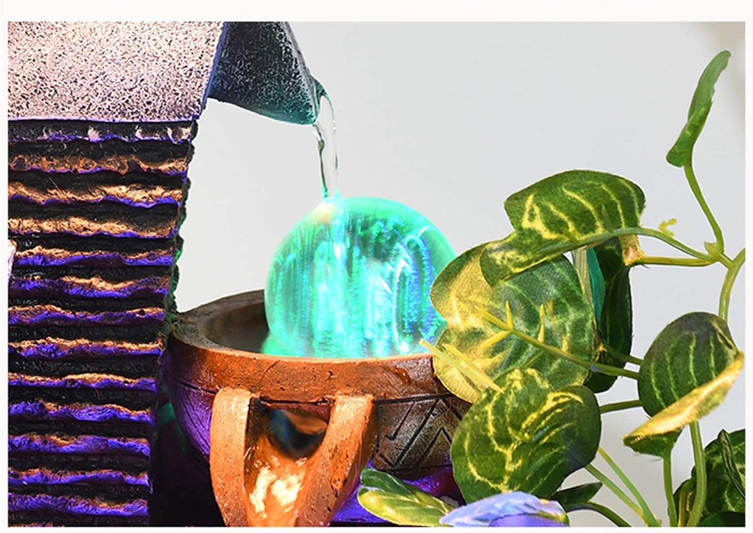 Indoor Fountain Modern Indoor Alpine Water Fountain Turning Ball Living Room Decoration Indoor Humidifier Fish Tank Desktop Decoration Home Decoration Tabletop Fountains