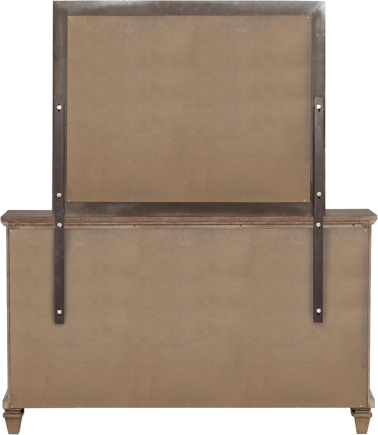 New Classic Furniture Mariana 5-Piece Wood King Bedroom Set with 2 Nightstands, Vintage Mocha