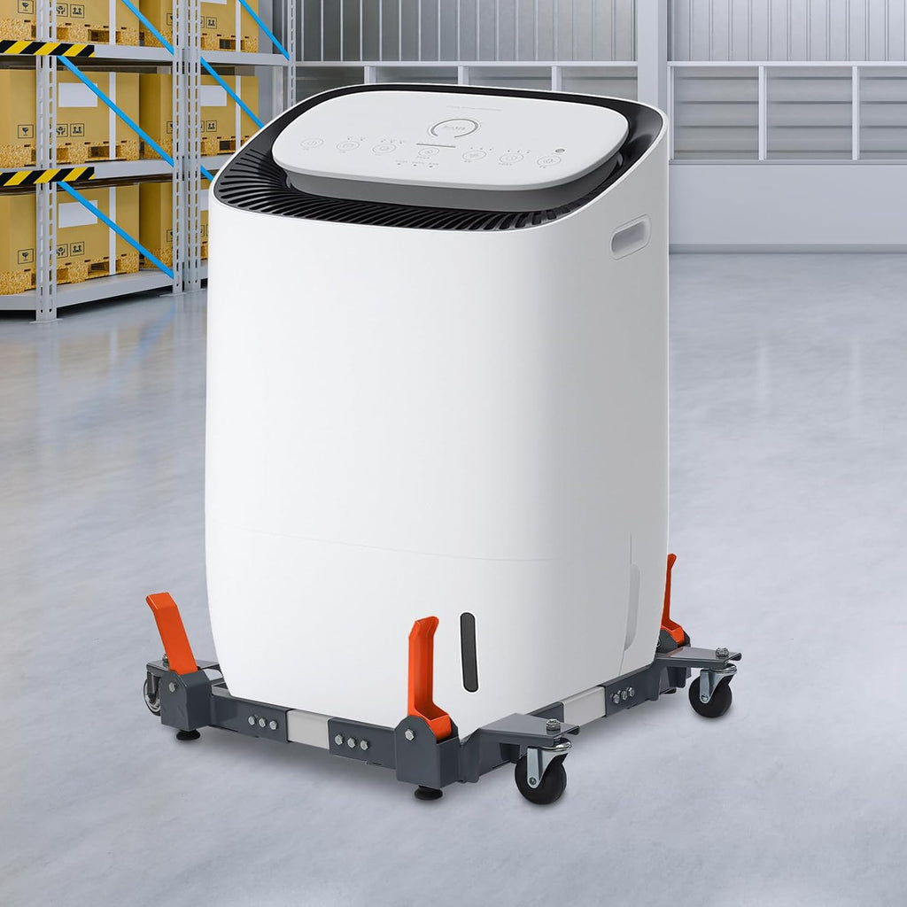 1500LBS Universal Mobile Base, Grey Adjustable Mobile Base W/ 4 Universal Wheels, Heavy Duty Mobile Base, Mobile Base Kit, Q235 Steel Mobile Base Machine for Factories and Homes