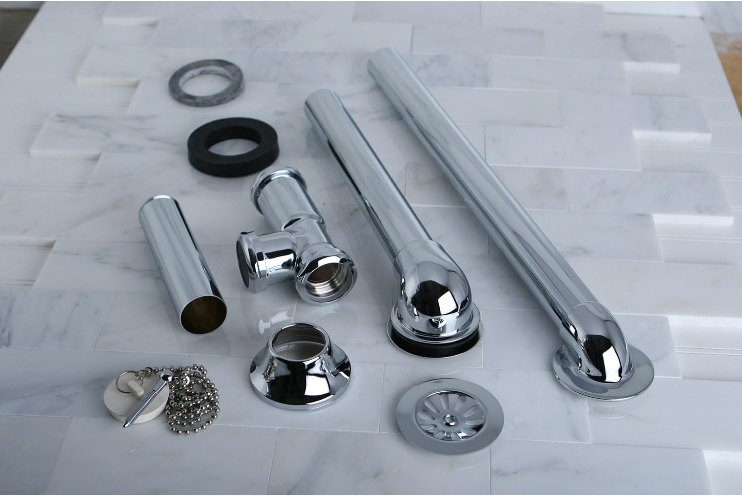 Elements of Design St. Louis DS2091 Clawfoot Tub Waste and Overflow Drain, Polished Chrome