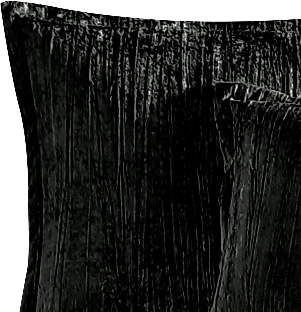 HomeStock King Comforter Set - 7 Piece Velvet Bedding - Black