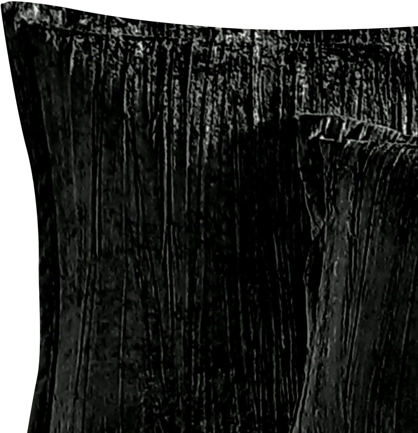 HomeStock King Comforter Set - 7 Piece Velvet Bedding - Black