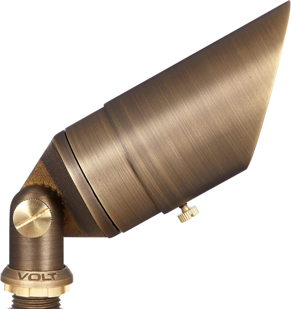 VOLT 12V Cast Brass Top Dog LED Outdoor Spotlight 6-Pack Kit with 150W Low Voltage Transformer for Landscape Lighting of Yard, Lawn, Garden, Patio, Trees & House