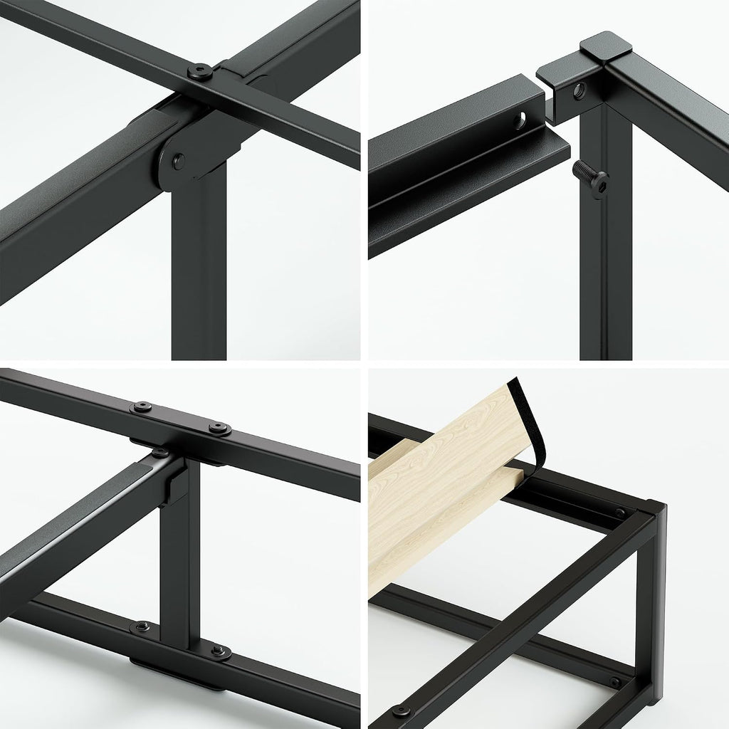 Zinus Joseph 14 Inch Platform Bed Frame, Wood Slat Support, No Box Spring Needed, Eco Friendly WonderBox(TM) Packaging, Easy Assembly, Black, Twin