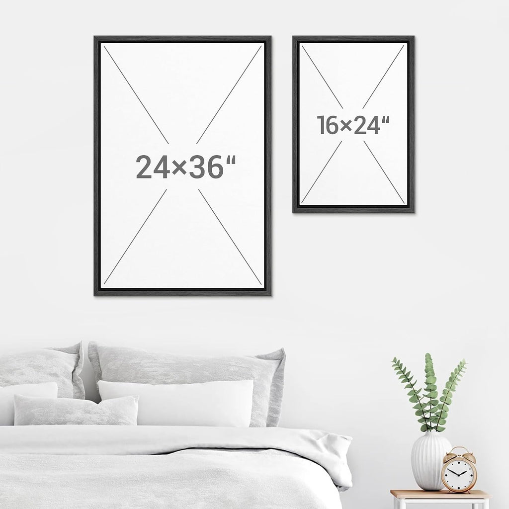 SIGNWIN Framed Wall Art Print Set Echeveria Succulent Variety Nature Plants Photography Modern Art Closeup Relax/Calm Dark Black and White for Living Room, Bedroom, Office - 24'x36'x3 Black