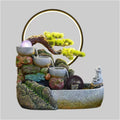 Tabletop Fountain Indoor Relaxation Desktop Fountain Waterfall, Zen Meditation Feature with Pump and Water Mist, Illuminated for Home Office Bedroom Desk Décoration(Large)