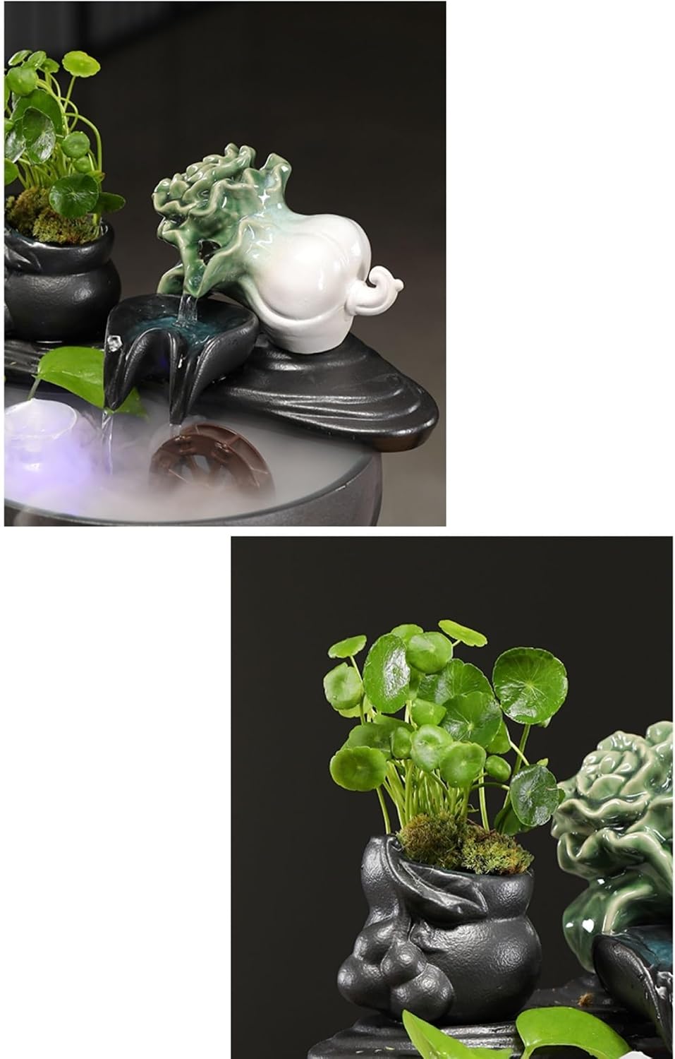 Tabletop Fountains Flowing Water Ornaments Circulating Water Fountain Living Room Office Tea Table Desktop Fountain Decorations Indoor Tabletop Water Fountain