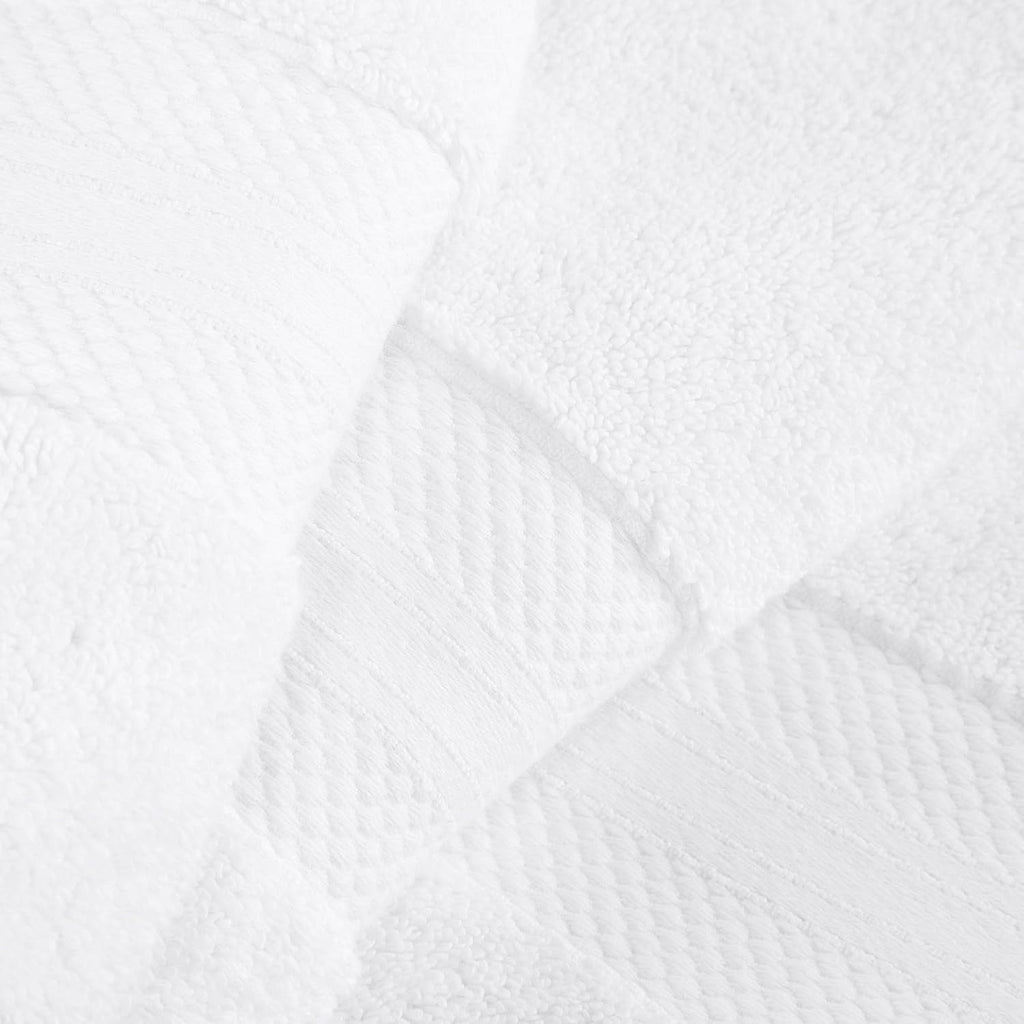 Superior Turkish Cotton Bath Towel Set of 4, Body Towels for Shower, Guest Bath, Home Bathroom Essentials, Quick Drying, Thick, Soft, Plush Heavyweight, Spa, Hotel, Resort, Aria Collection, White