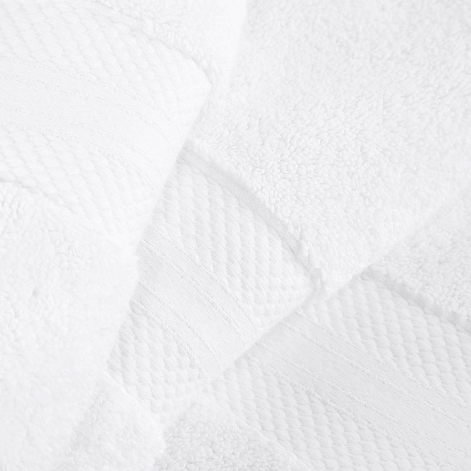 Superior Turkish Cotton Bath Towel Set of 4, Body Towels for Shower, Guest Bath, Home Bathroom Essentials, Quick Drying, Thick, Soft, Plush Heavyweight, Spa, Hotel, Resort, Aria Collection, White