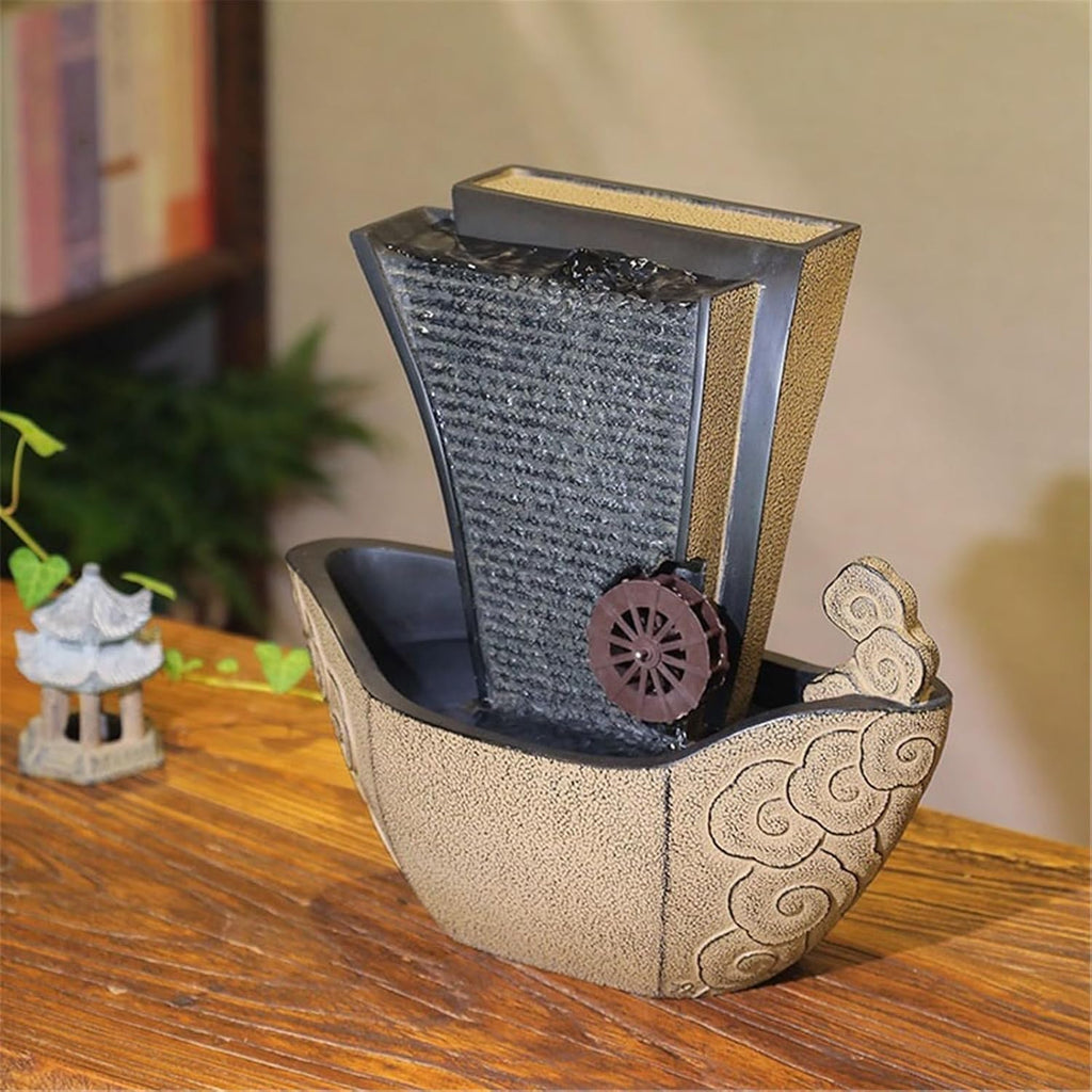Tabletop Fountain Indoor Tabletop Waterfall Fountain Chinese Style Water Pendulum Circulating Water Landscape