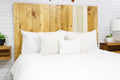 Barn Walls Boho Euro Mix Signature Design, Multicolored Solid Wood Headboard, Floating Panels, Wall Mount, Adjustable Height Easy Assembly, Queen Size