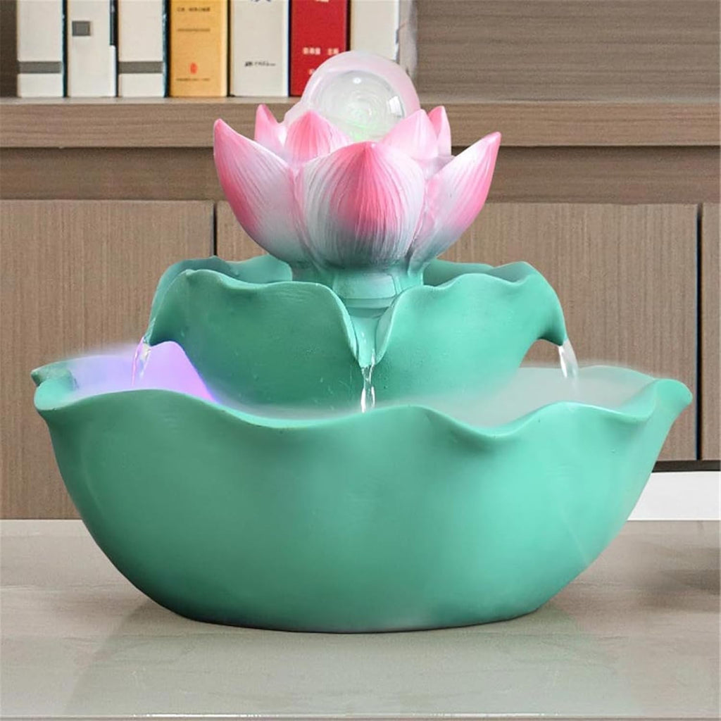 Tabletop Fountain Tabletop Fountain 3-Tiers Small Waterfall Fountains for Bedroom Living Room Office(Small)
