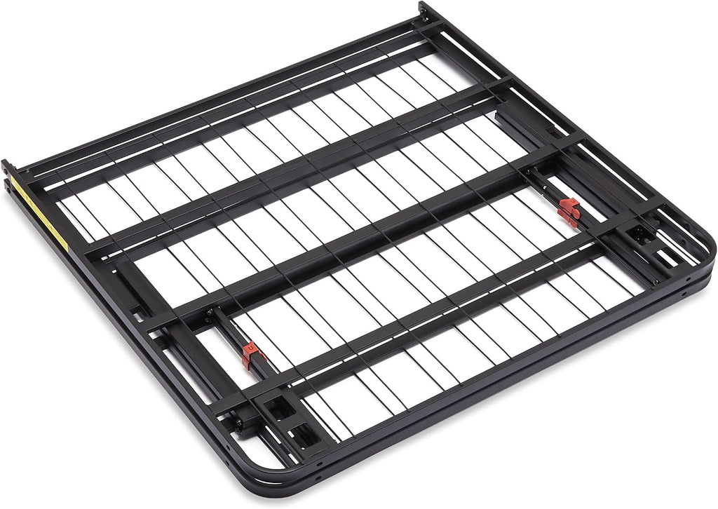Amazon Basics Foldable Metal Platform Bed Frame, Noise-Free Mattress Foundation with Tool-Free Assembly, 18 Inches High, Sturdy Steel Frame, No Box Spring Needed, Twin Size, Black
