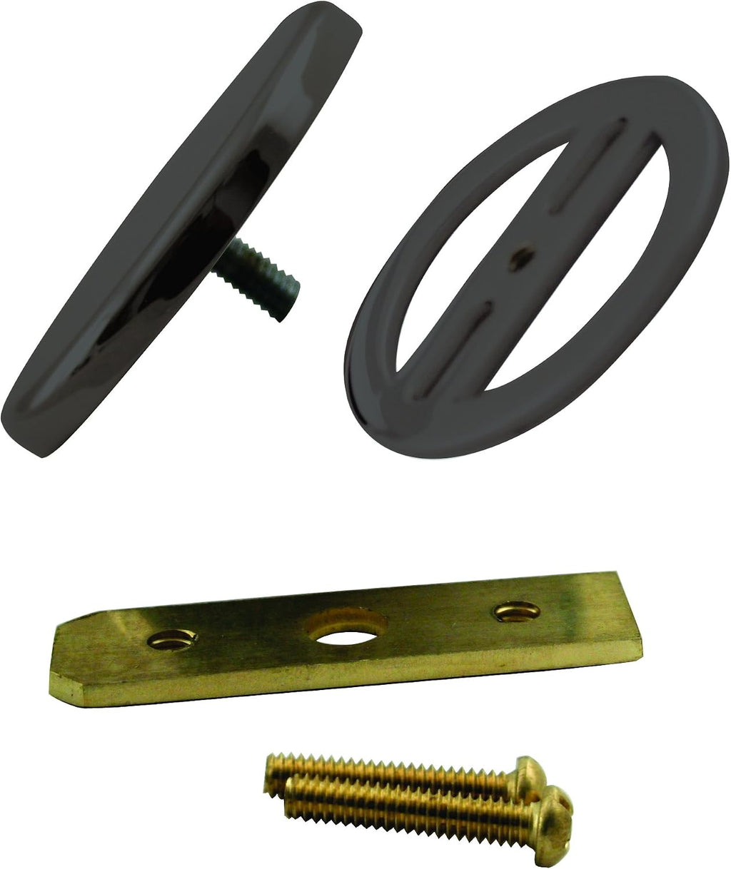 Westbrass 22-1/2' Twist & Close Bath Waste & Overflow with No-Hole Faceplate, Oil Rubbed Bronze, D3221HK-12