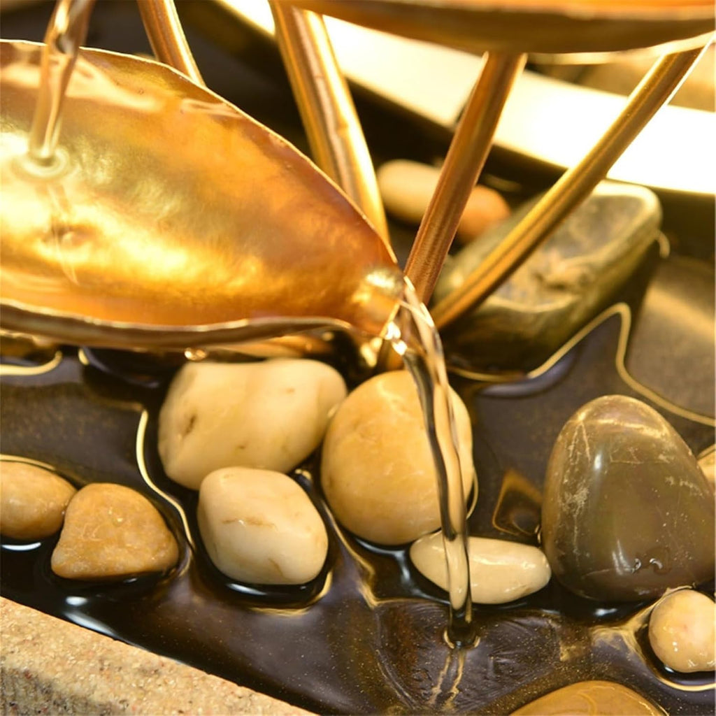 Tabletop Fountain Indoor Tabletop Tiered Water Fountain Meditation Relaxing Small Feature