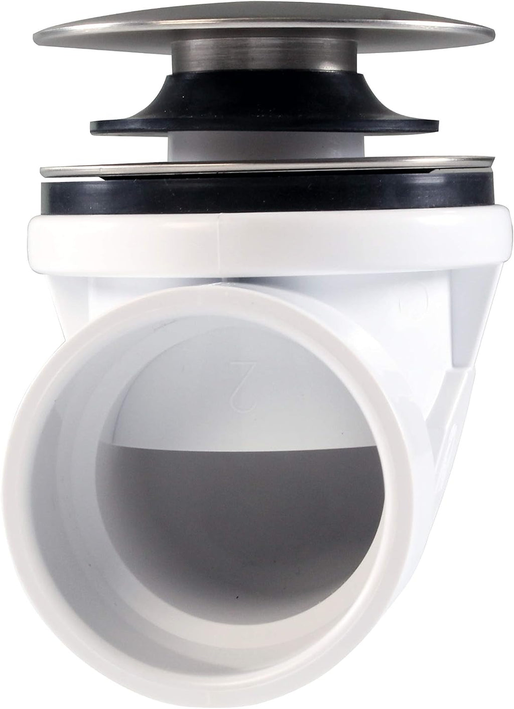Westbrass D493244LD-4-07 19' Bath Waste Assembly with Tip-Toe Drain Plug and Linear Overflow Faceplate - SCH. 40 PVC, Satin Nickel (4-Pack)