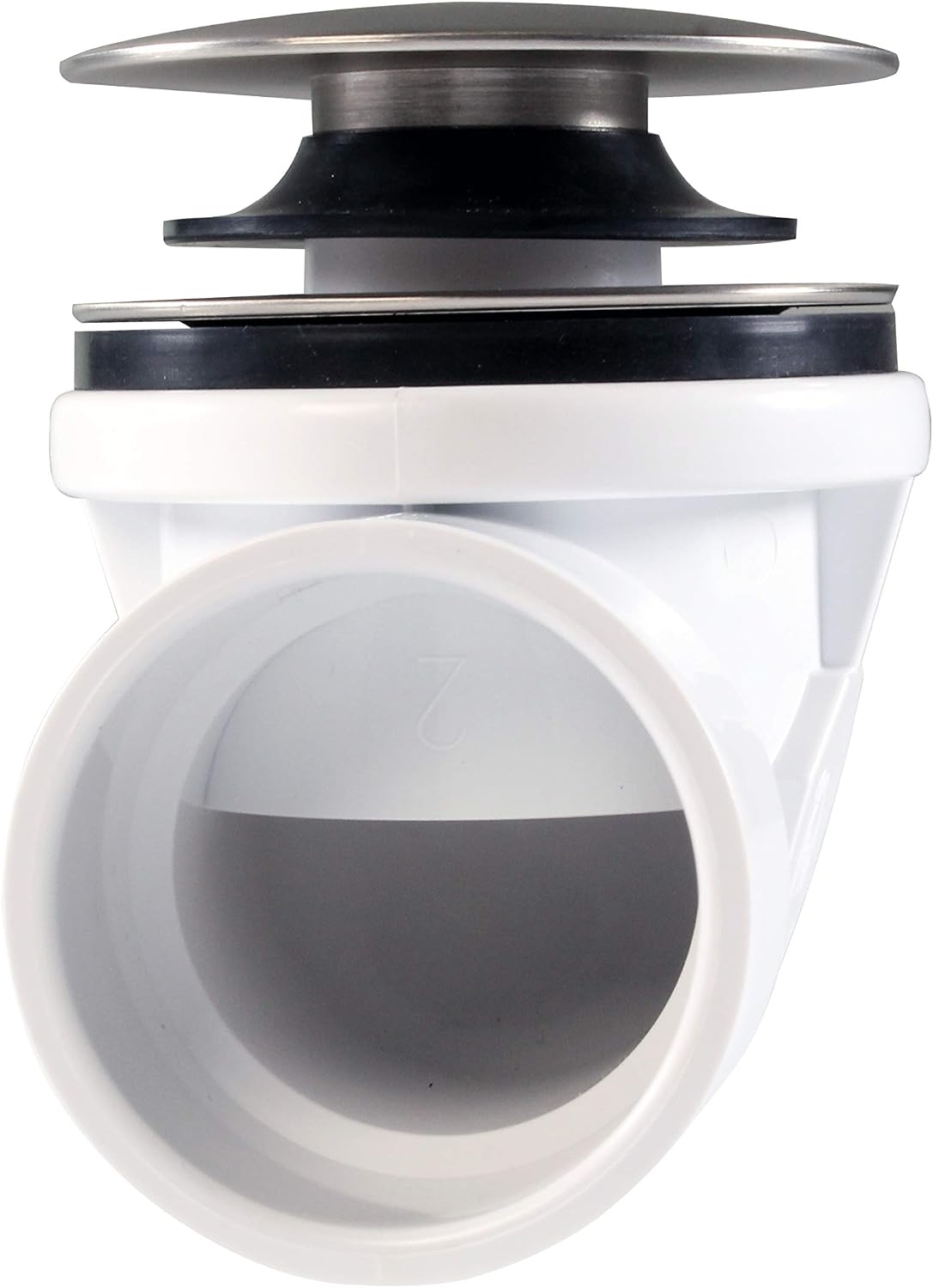 Westbrass D493244LD-4-07 19' Bath Waste Assembly with Tip-Toe Drain Plug and Linear Overflow Faceplate - SCH. 40 PVC, Satin Nickel (4-Pack)