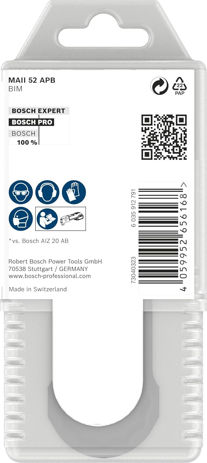 Bosch 10x PRO Multi Material MAII 52 APB Multitool Blade (for Wood with Nails, Metal Sandwich, Width 52 mm, Professional Accessory Multitool)