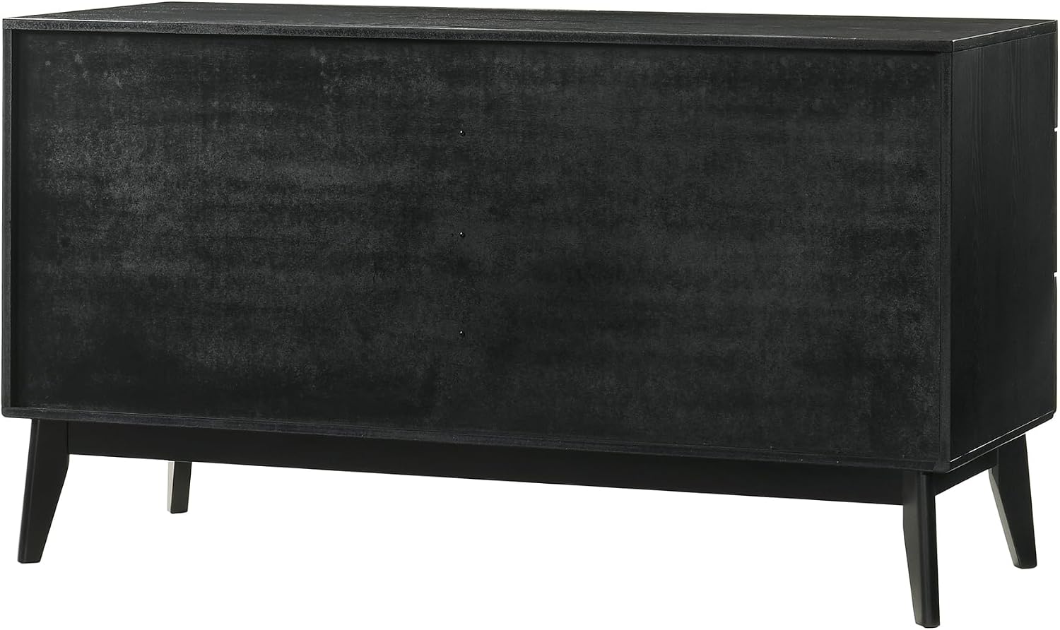 Armen Living Petra King 4 Piece Wood Bedroom Set in Black Finish