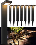 GKOLED 8-Pack Low Voltage Landscape Pathway Light Fixture, 9-15V AC/DC Outdoor Walkway Lighting with 3W LED Chips for Yard Lawn, Black Die-cast Aluminum Housing, UL-Listed IP66+