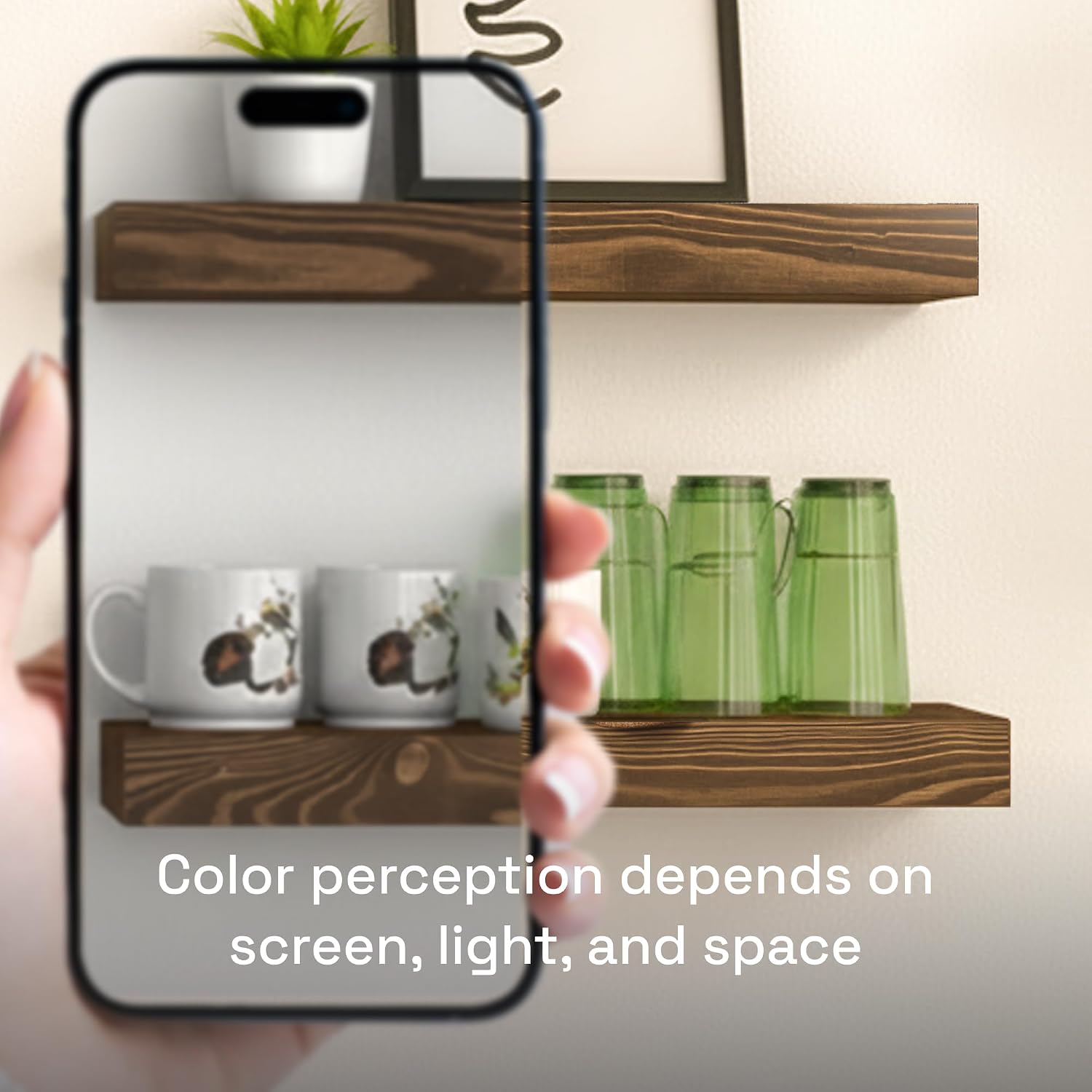BAOBAB WORKSHOP Solid Wood Floating Shelves for Wall 36 Inches Long, Heavy Duty Wall Shelf for Bedroom 36 Inch Large, Real Wooden Bathroom Shelf Kitchen Rustic, Walnut Shelves, 36W × 6.7D, Set of 2