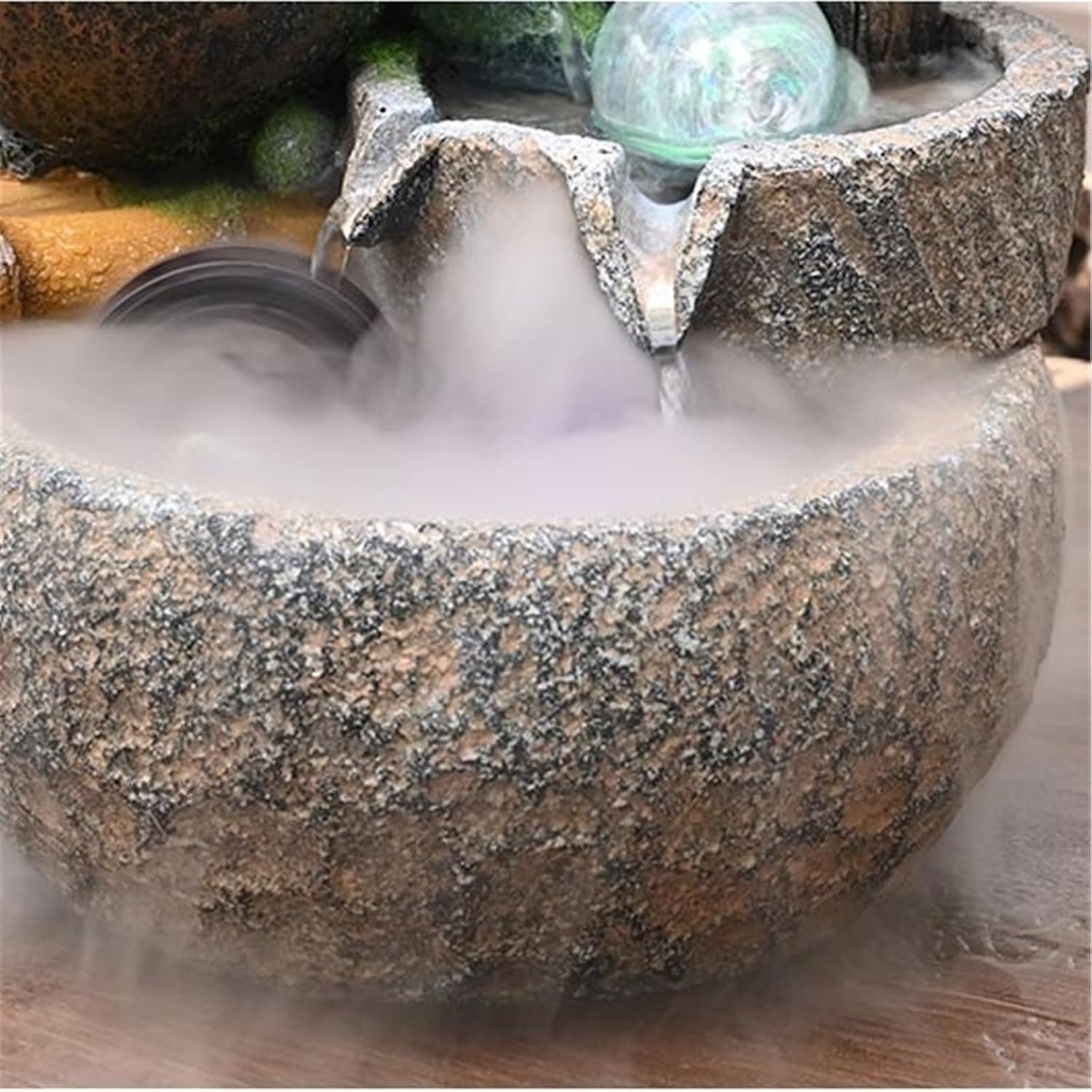 Tabletop Fountain Desktop Fountains Rockery and Flowing Water Desktop Ornaments Circulating Waterscape Decoration