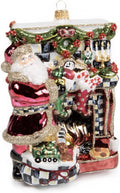 MacKenzie-Childs Glass Ornament - Fireside Chat Santa