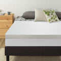 Best Price Mattress Mellow 4 Inch Memory Foam Mattress Topper with Cover, Calming Green Tea Infusion, Twin, White