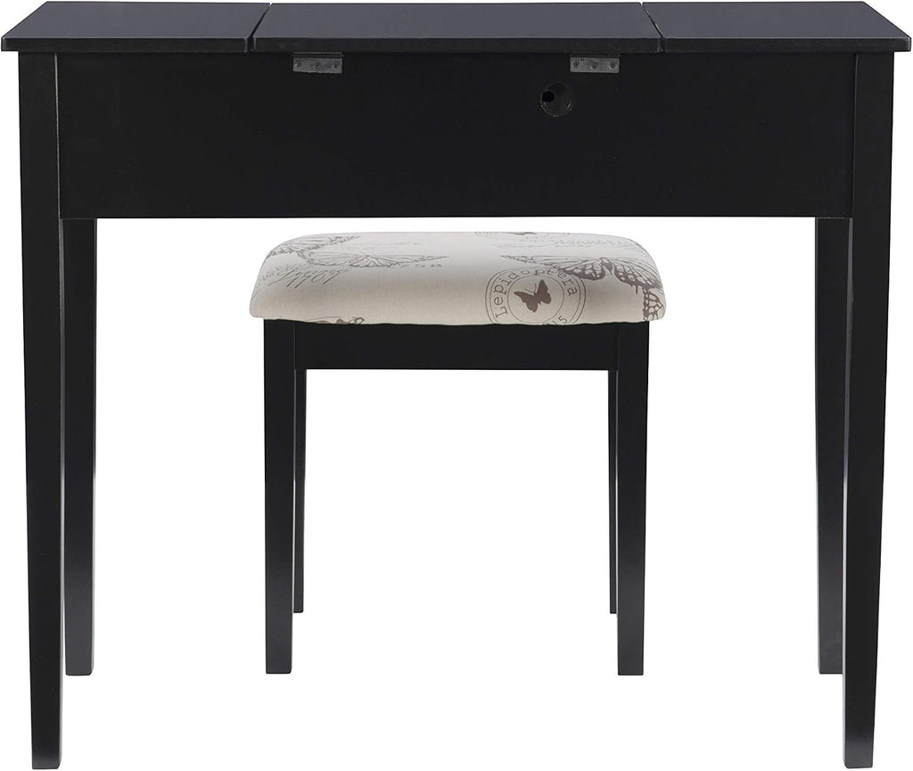 Linon Vanity Set, Black