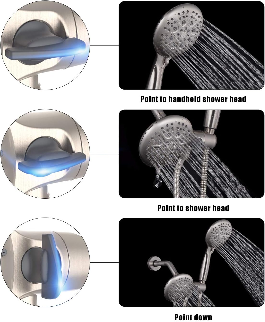 Shower Faucet Set and Shower System with Tub Spout