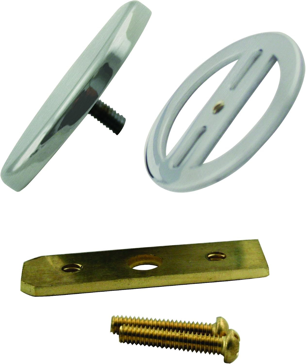 Westbrass 22-1/2' Twist & Close Bath Waste & Overflow with No-Hole Faceplate, Satin Nickel, D3221HK-07