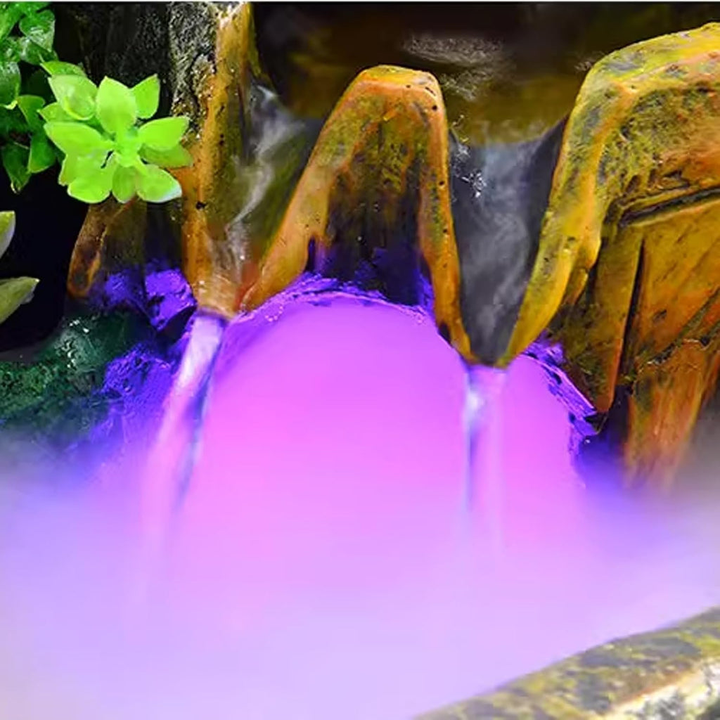 Tabletop Fountain Living Room Fish Tank, Home Rockery, Fountain, and Water Dispenser Decoration, Zhaocai Landscape, Office Desktop Decoration Desktop Fountain (Size : Small)