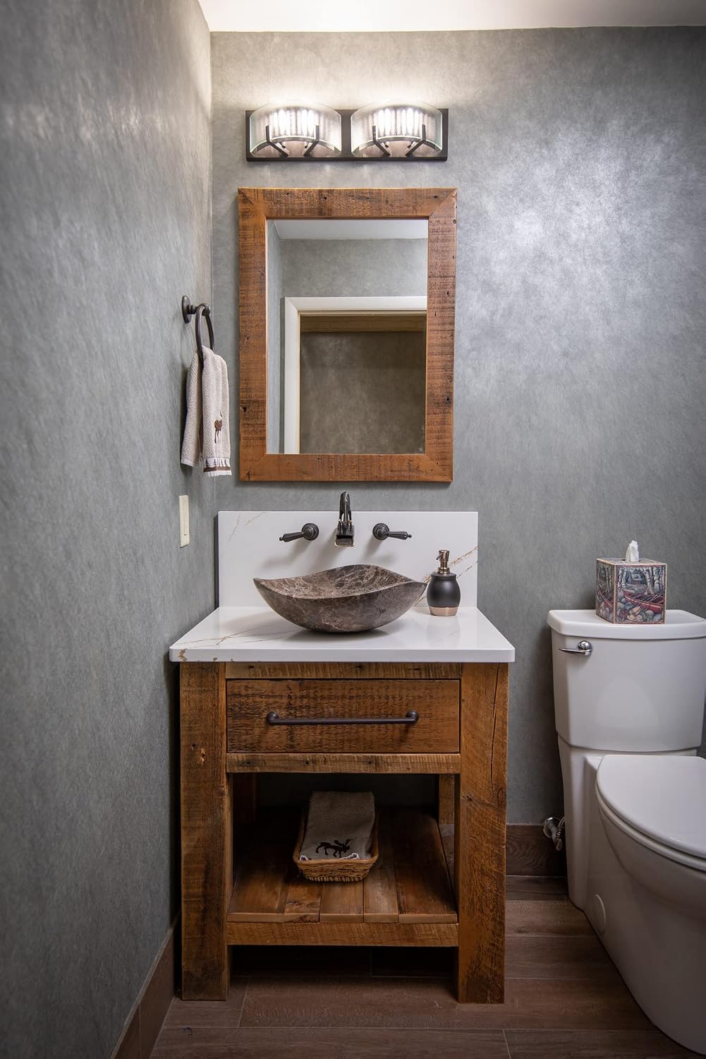 Eden Bath Round Freeform Vessel Sink, Honed Dark Emperador Marble - Stylish Bathroom Sink