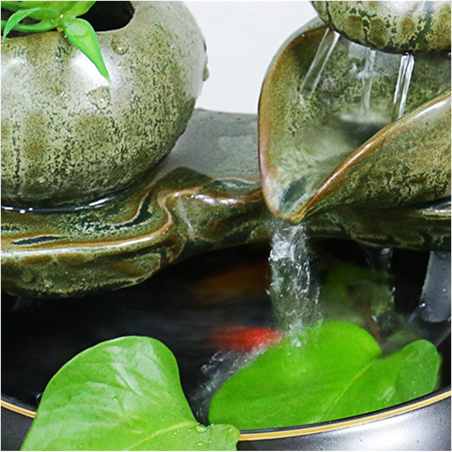 Tabletop Fountains Tabletop Fountain Waterfall Fountain Desktop Small Fish Tank Decorations Home Living Room Tea Table Tv Cabinet Decorations Zen Meditation Indoor Waterf