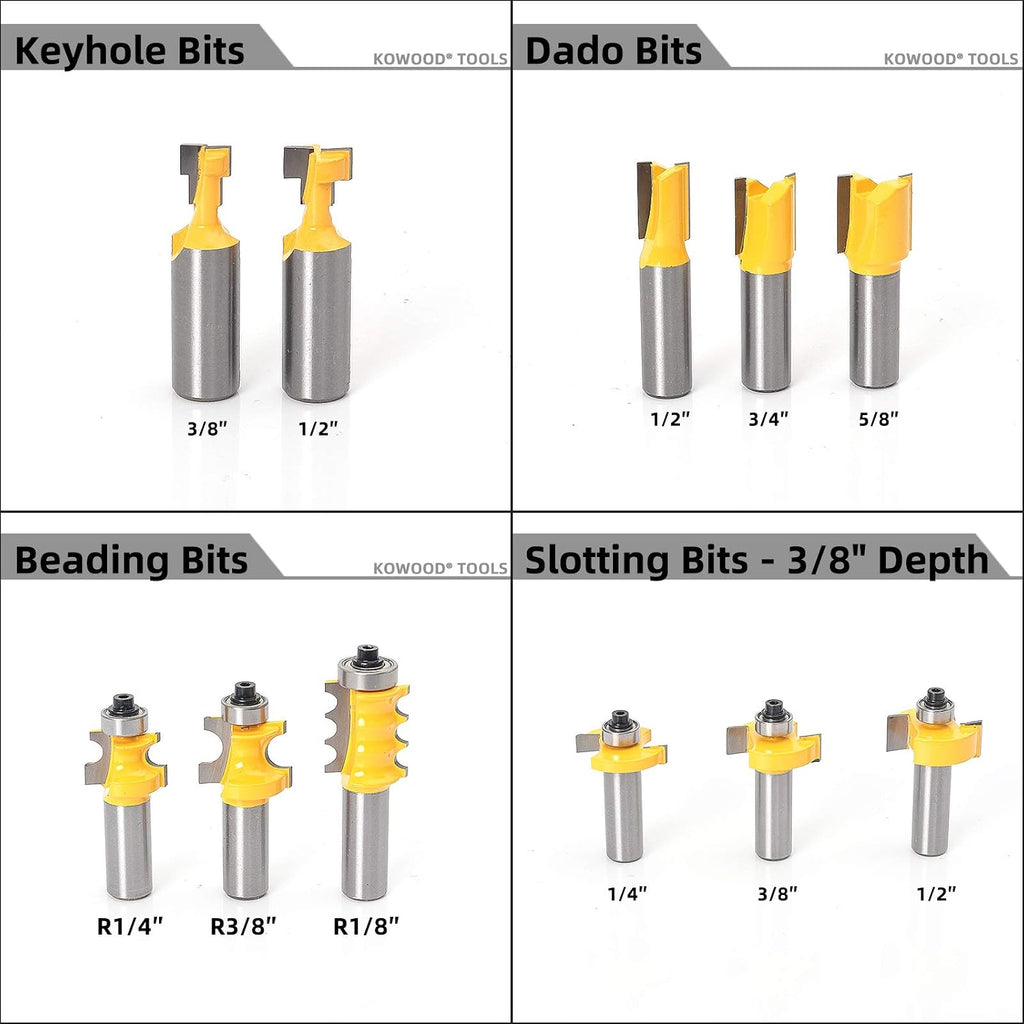 Router Bits Set 1/2 Inch Shank, 70 Piece Router Bit Set, Tungsten Carbide Router Bits Kit for Professional Woodworking