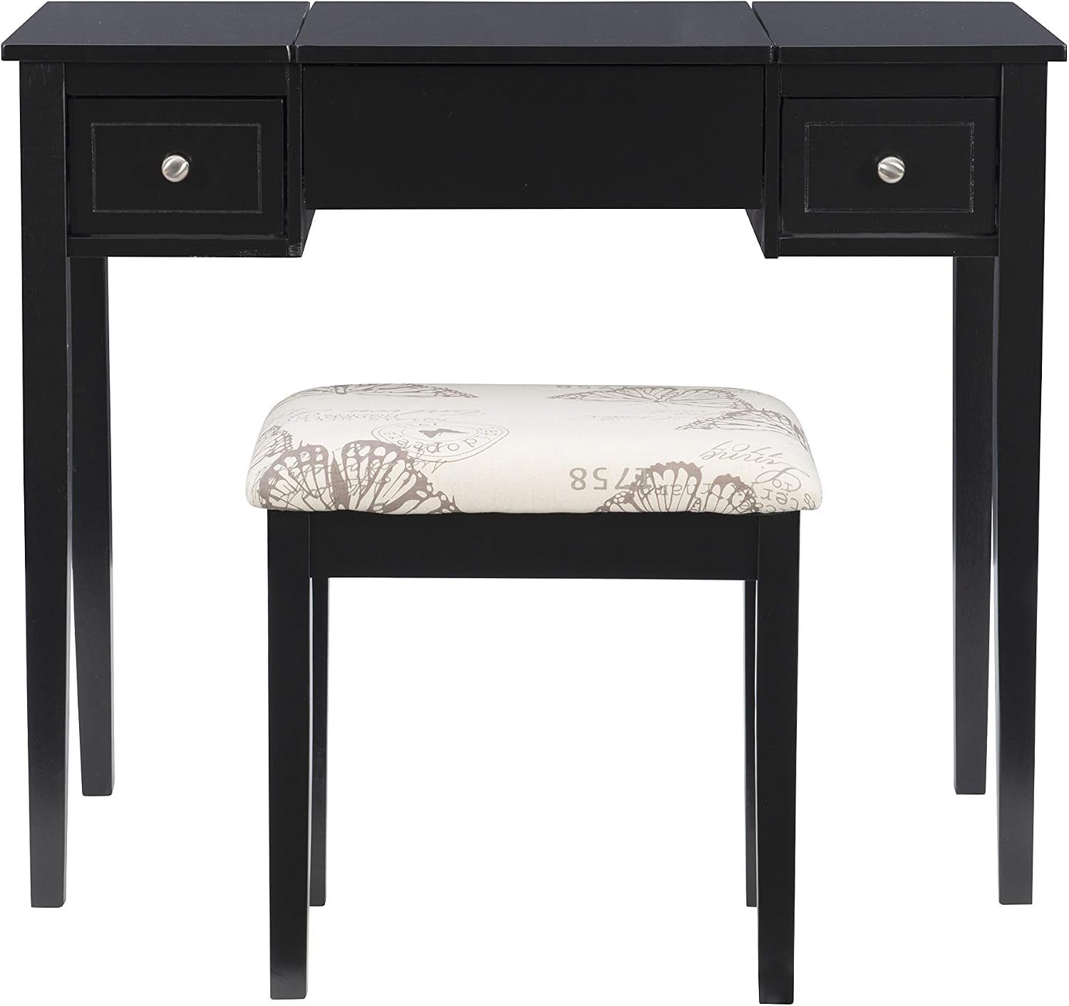 Linon Vanity Set, Black