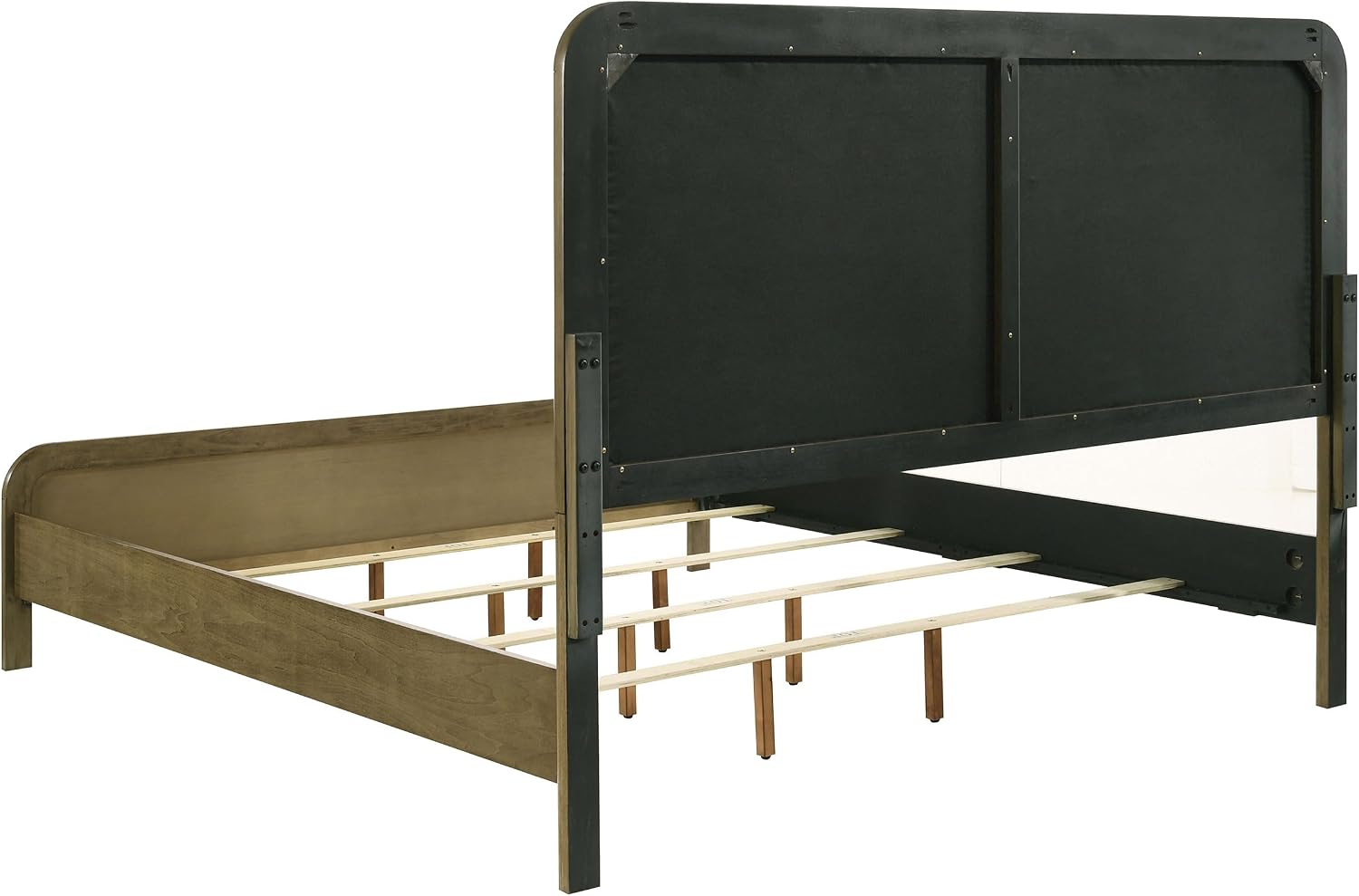 Coaster Home Furnishings Amsbury Transitional 4-Piece Bedroom Set Boucle Upholstered Queen Size Panel Bed Frame 59-inch Headboard Nutmeg 224271Q-S4