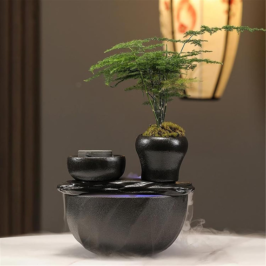 Indoor Fountain Office Desktop Small Water Circulation Fish Tank for Home