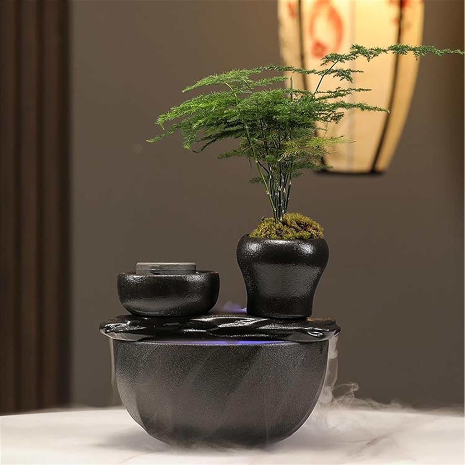 Indoor Fountain Office Desktop Small Water Circulation Fish Tank for Home