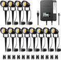 SUNVIE 12 Pack Low Voltage Landscape Lights with 300W Transformer 12-24V LED Landscape Lighting Kit 3000K Waterproof Aluminum Landscape Spotlights with Wire Connectors for House Yard Tree Garden
