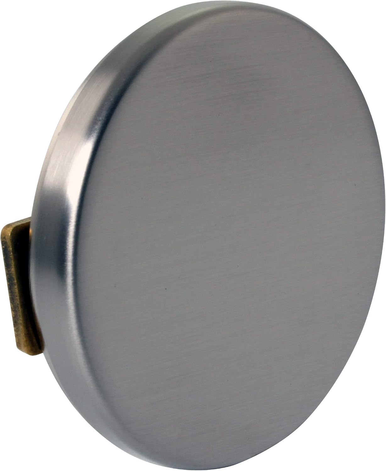 Westbrass A326HBJ-07 25' Brass Bath Waste & Overflow Assembly with European Tip-Toe Drain Plug and Illusionary Faceplate, Satin Nickel