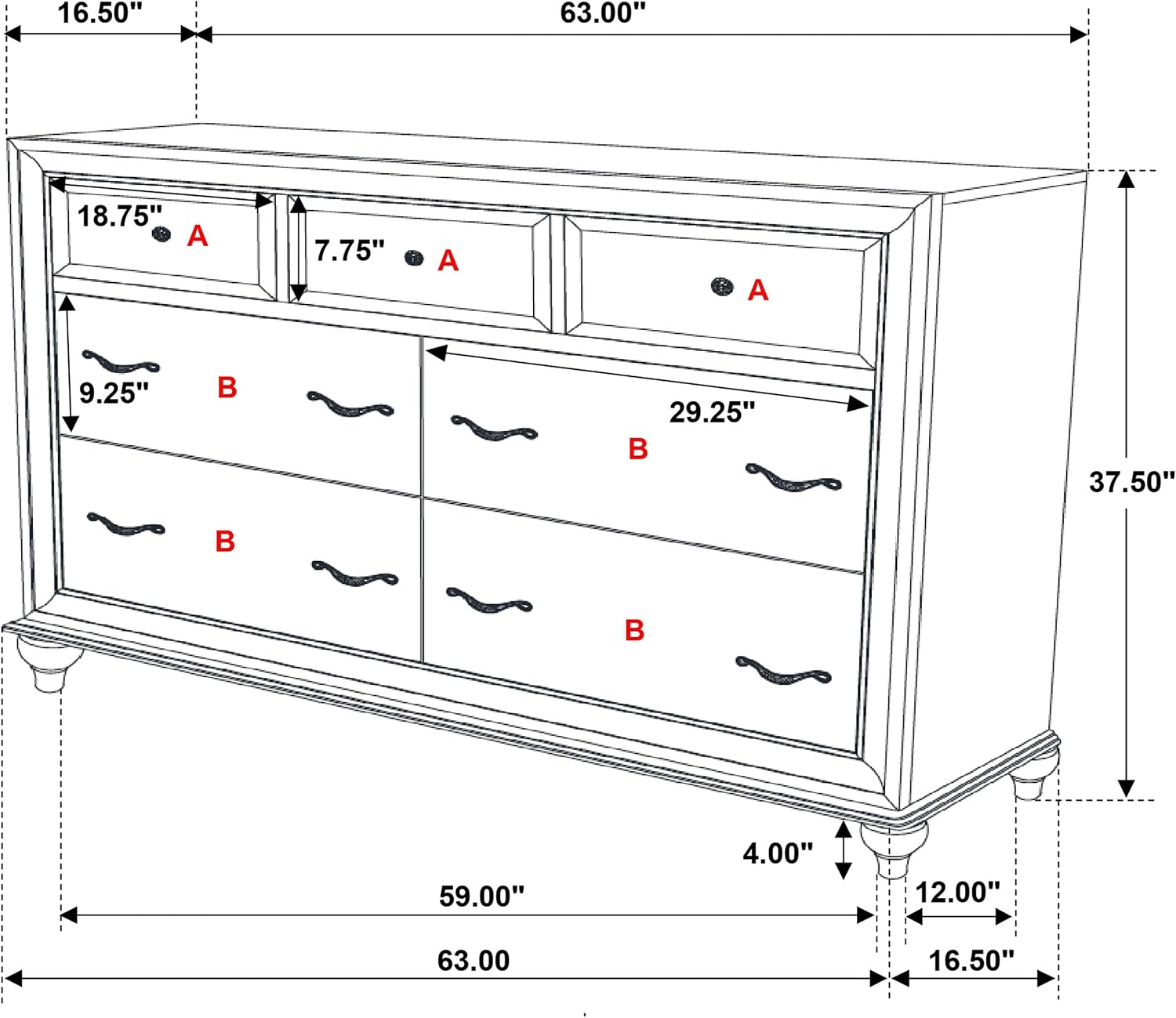 Coaster Home Furnishings Barzini Modern Classic 5-Piece Bedroom Set Leatherette Upholstered California King Size Panel Bed Frame 56-inch Headboard White 205891KW-S5