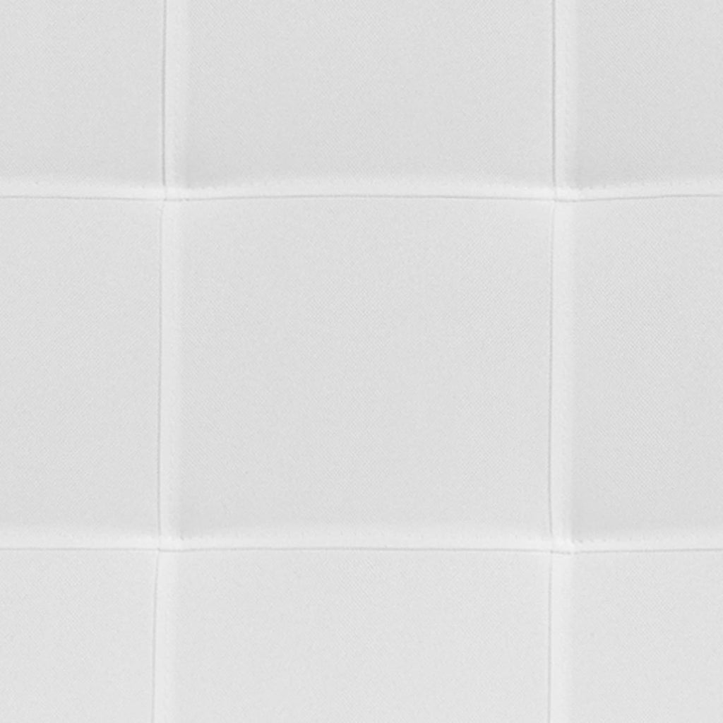 Flash Furniture Bedford Box Stitch Tufted Upholstered King Size Headboard in White Fabric