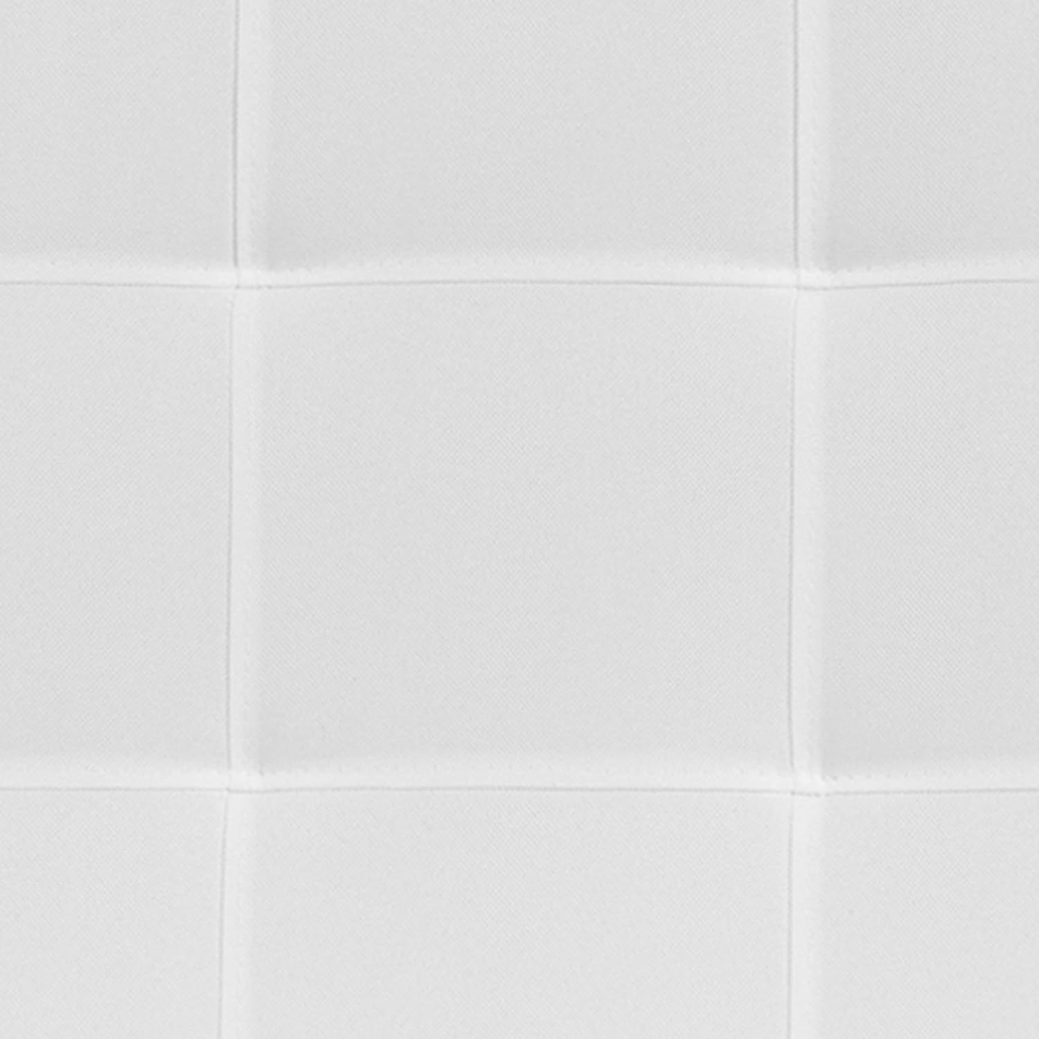Flash Furniture Bedford Box Stitch Tufted Upholstered King Size Headboard in White Fabric