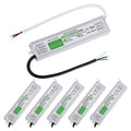 （Pack of 6） LED Driver 60 Watts Waterproof IP67 Power Supply Transformer Adapter 100V-260V AC to 12V DC Low Voltage Output for LED Light, Computer Project, Outdoor Light and Any 12V DC led Lights