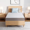 Amazon Basics Plush Memory Foam Mattress, Breathable, 8 Inch, Full, White/Grey, 75 x 54 x 8 inches
